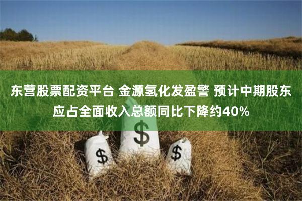 东营股票配资平台 金源氢化发盈警 预计中期股东应占全面收入总额同比下降约40%